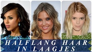 Trendy kapsels halflang haar in laagjes 2018 dames [upl. by Ives]