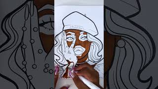 Coloring Vitiligo in My Coloring Book 💖 coloring art vitiligo [upl. by Nesnej598]