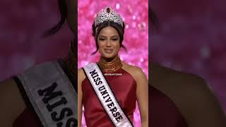 Most Influential Miss Universe Winner 💫🤍 harnaazsandhu missuniverse2021 india bpageantcorner [upl. by Kinch]