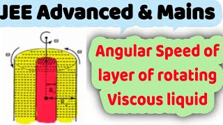 23 Viscosity  Two long vertical coaxial cylinders have a viscous liquids between them The radii [upl. by Omura]