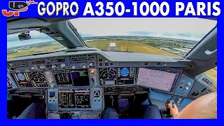 Awesome Cockpit View Airbus A3501000 Full Taxi amp Takeoff from Paris [upl. by Ised]