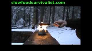 Bushcraft Cooking Baking bread with Mini Trangia [upl. by Vandyke]