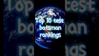 Top 10 test batsman ranking in wtc cricket trending shorts batsman testcricket [upl. by Norra]