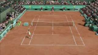 Agnieszka Radwanska  Ana Ivanovic  4th Round French Open Women  02062013  Grand Slam Tennis2 [upl. by Ottillia516]