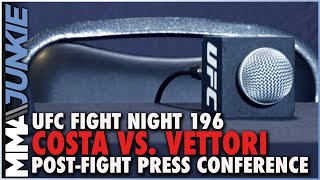 Archive of UFC Fight Night 196 Costa vs Vettori postfight press conference [upl. by Akiem]