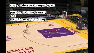 EXBC NBA2K14 tutorial how to do MULTI STEPBACK 2 [upl. by Anilorak]