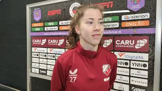 Nurija van Schoonhoven na afloop van de wedstrijd FC Utrecht  Excelsior [upl. by Grussing]