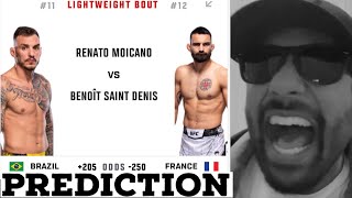 Benoît Saint Denis vs Renato Moicano PREDICTION  UFC Fight Night in Paris France [upl. by Aihtenak631]