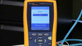 Testing ST to ST Duplex Fibers DTX FI 105  By Fluke Networks [upl. by Htiekal]