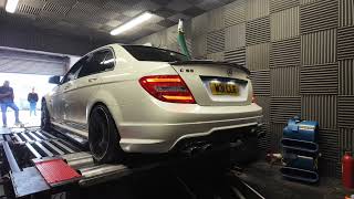 VOLUME UP C63 W204 STRAIGHT PIPE DYNO RUN [upl. by Cinderella652]