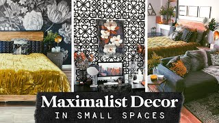 Maximalist Decor Tips for Your Small Apartment Bedroom  Tiny Space BIG STYLE [upl. by Ecirtael355]