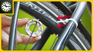 Achter am Fahrrad reparieren – Laufrad zentrieren ohne ProfiTools [upl. by Gauthier631]