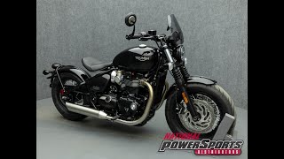 2022 TRIUMPH BONNEVILLE BOBBER  National Powersports Distributors [upl. by Ttsepmet704]