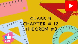 Class 9  chapter12 theorem 3 the right bisectors of the sides of a triangle are concurrent [upl. by Sivrep]