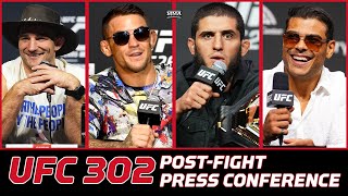 UFC 302 Makhachev vs Poirier PostFIght Press Conference  MMA Fighting [upl. by Nimajeb]