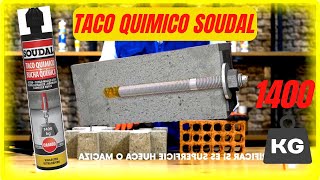 COMO COLOCAR TACO QUIMICO SOUDAL PARA ANCLAR PERNOS 1400KG [upl. by Ruthanne]