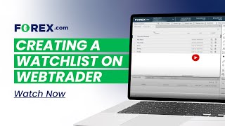 How to Create Watchlists in WebTrader  FOREXcom [upl. by Aronle]