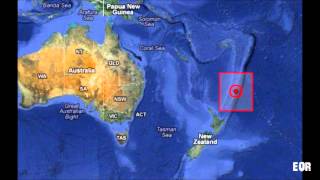 61 EARTHQUAKE  KERMADEC ISLANDS NEW ZEALAND 021813 [upl. by Silletram]