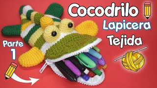 Cocodrilo🐊Porta Lápices✏️Tejido🧶Parte 1 [upl. by Gilud]