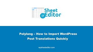 Polylang – How to Export and Import WordPress Post Translations Quickly [upl. by Itagaki]