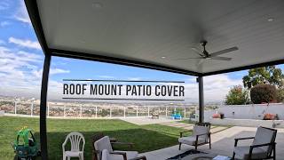 How To Build a Roof Mounted Patio Cover Smooth Finish [upl. by Millie]