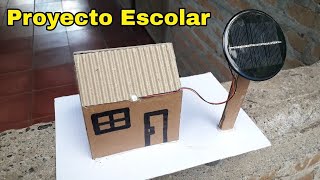 Increíble maquete con iluminación usando panel solar  proyecto escolar [upl. by Yemaj503]