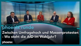 phoenix runde Zwischen Umfragehoch und Massenprotesten  Wo steht die AfD im Wahljahr  22022024 [upl. by Maiocco12]