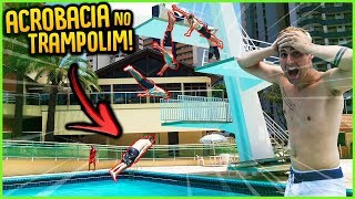 OLHA O QUE ESSE ACROBATA FEZ NO TRAMPOLIM DA PISCINA MAIS FUNDA  REZENDE EVIL [upl. by Birk]