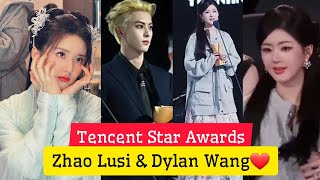 Zhao Lusi won Awards at quotTencent Star Night Awards 2023quot❤ Dylan wang amp Wang an yu [upl. by Nyllij]