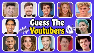 Guess the Youtubers by their Voices🔊 GUESS THE FAMOUS YOUTUBERS BY THEIR VOICE  MrBeast Preston [upl. by Nunciata]