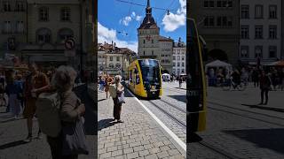 Bern Barenplatz Near Tram bus viral switzerland train shortvideo travel bussimulator zurich [upl. by Malamud205]