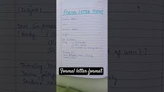 formal letter formatformat of formal letter [upl. by Iknarf470]