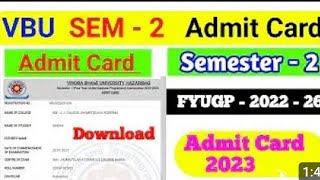 VBU admit card download kaise kren  2nd semester ka admit card kaise download kare VBUuniversity [upl. by Tiphane]