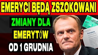 PILNIE ZMIANY DLA EMERYTÓW OD 3 GRUDNIA 2024 ZUS OGŁOSIŁ SZCZEGÓŁY DATY I KWOTY PŁATNOŚCI [upl. by Isidro23]