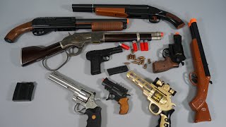 Wild west style or type Toy Gun  Airsoft Gun  M1900 Double Barrel ShotgunRevolver Toy collection [upl. by Siberson]