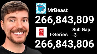 MRBEAST VS TSERIES THE BATTLE FOR 1 ON YOUTUBE [upl. by Wooster131]