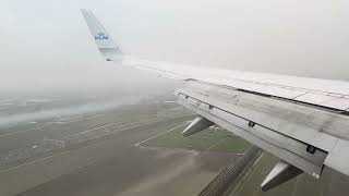 Experience this cloudy landing in Amsterdam on KLM [upl. by Hadias686]