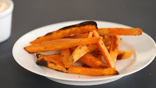 Crispy OvenBaked Sweet Potato Fries Kitchen Conundrums with Thomas Joseph [upl. by Luaped]