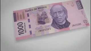 Billete de 1000 pesos de la familia F  elementos de seguridad I [upl. by Jehovah]