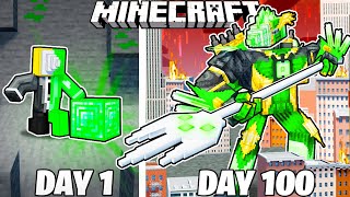 I Survived 100 Days as EMERALD PENCILMAN in Minecraft [upl. by Robert]