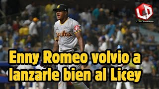 Enny Romeo luego de otra gran labor monticular contra el Licey [upl. by Atnamas266]