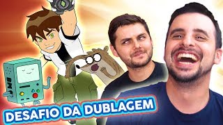 DESAFIO da DUBLAGEM com CHARLES EMMANUEL Ben 10 Rigby Rony Weasley BMO etc [upl. by Nudd]