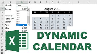 How to make a dynamic calendar in excel [upl. by Brogle]