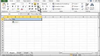 Excel 2010 How To Merge and Center Cells  Tutorial Tips and Tricks [upl. by Juliette]