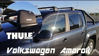 Roof rack bar with fix point Thule Wingbar Edge Volkswagen Amarok [upl. by Zuliram153]