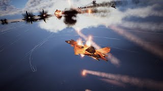 エースコンバット7 最強追加機体CFA44ノスフェラト アーセナルバード撃墜 ADMM Ace Combat 7 Mission 19 [upl. by Tail775]