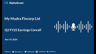 My Mudra Fincorp Ltd Q2 FY202425 Earnings Conference Call [upl. by Tanney79]