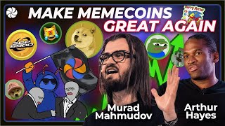 Memecoins Macro And AI with Crypto Billionaire Arthur Hayes amp Murad Mahmudov [upl. by Marice197]