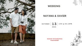 NAYANA amp XAVIER  WEDDING  LIVE STREAMING  13102024  TIME  0515 PM [upl. by Ikciv]