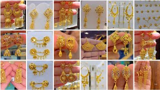 Latest Gold Earrings designs with PriceMost Beautiful Gold Earrings designs 2024gold earrings [upl. by Aenyl]